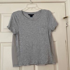 French connection Grey T shirt with sheer back